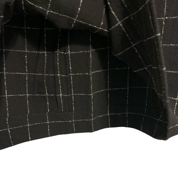H&M Black and White Windowpane Plaid Belted Mini Skirt - Picture 8 of 9